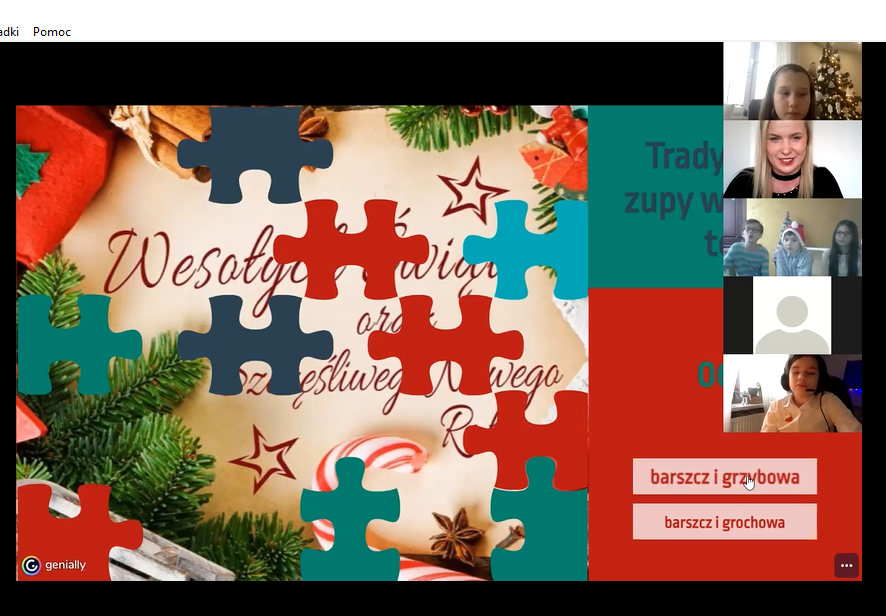 Wigilie w wirtualnych klasach