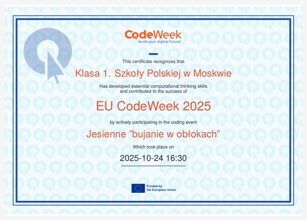 Jesienne „bujanie w obłokach”  CodeWeek’25